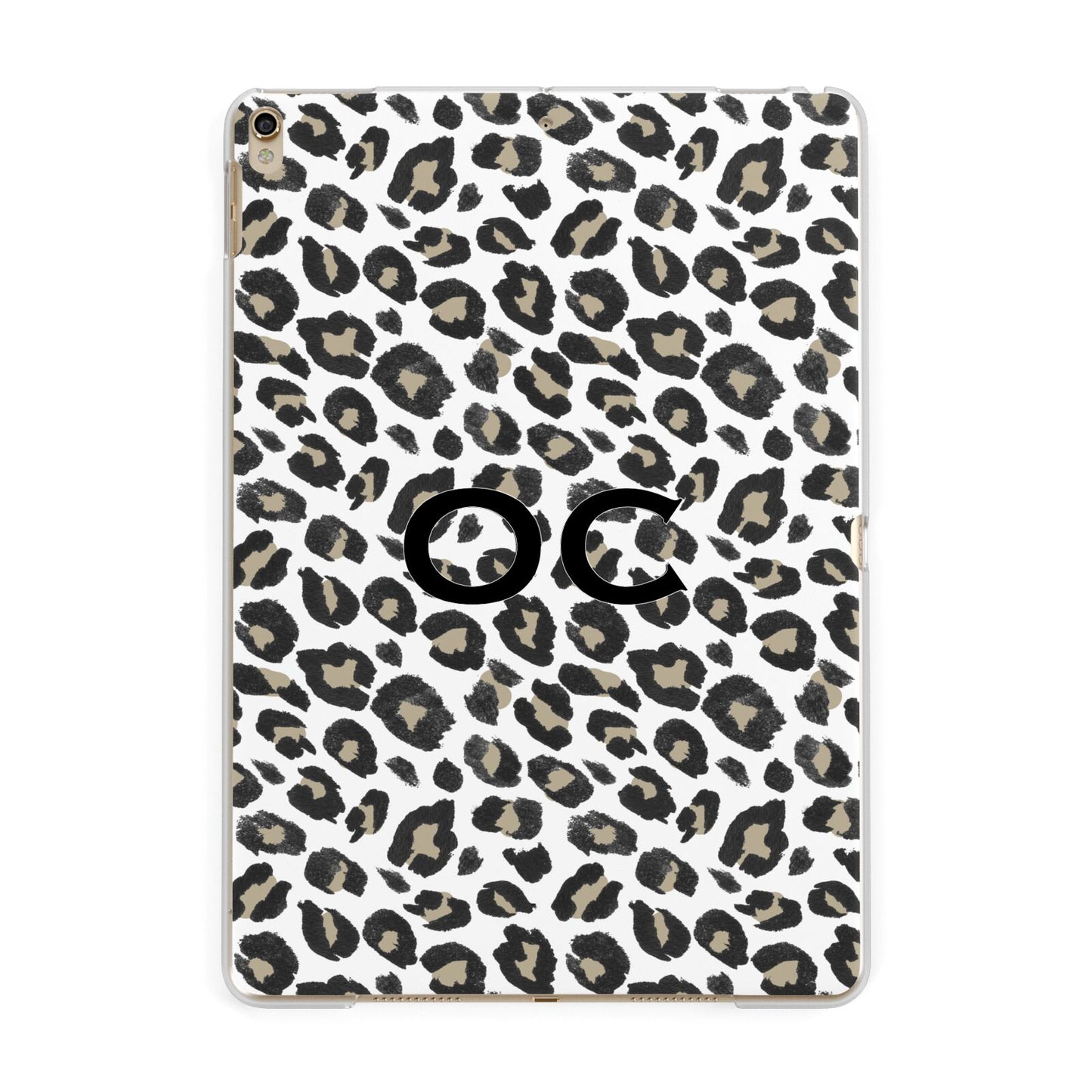 Tan Leopard Print Pattern Apple iPad Gold Case