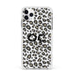 Tan Leopard Print Pattern Apple iPhone 11 Pro Max in Silver with White Impact Case