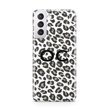 Tan Leopard Print Pattern Samsung S21 Case