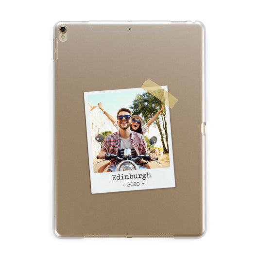 Taped Holiday Snap Photo Upload Apple iPad Gold Case