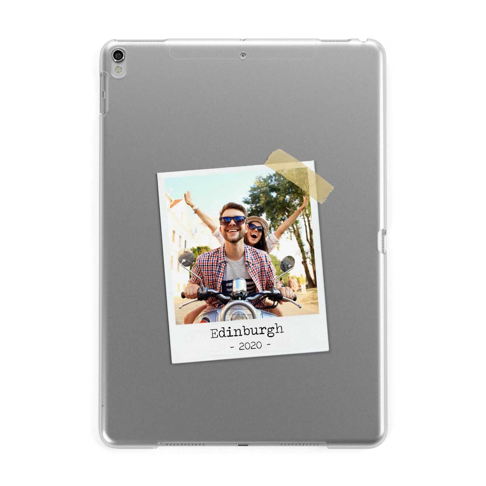 Taped Holiday Snap Photo Upload Apple iPad Silver Case