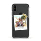 Taped Holiday Snap Photo Upload Apple iPhone Xs Impact Case Black Edge on Black Phone