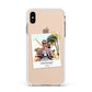Taped Holiday Snap Photo Upload Apple iPhone Xs Max Impact Case White Edge on Gold Phone