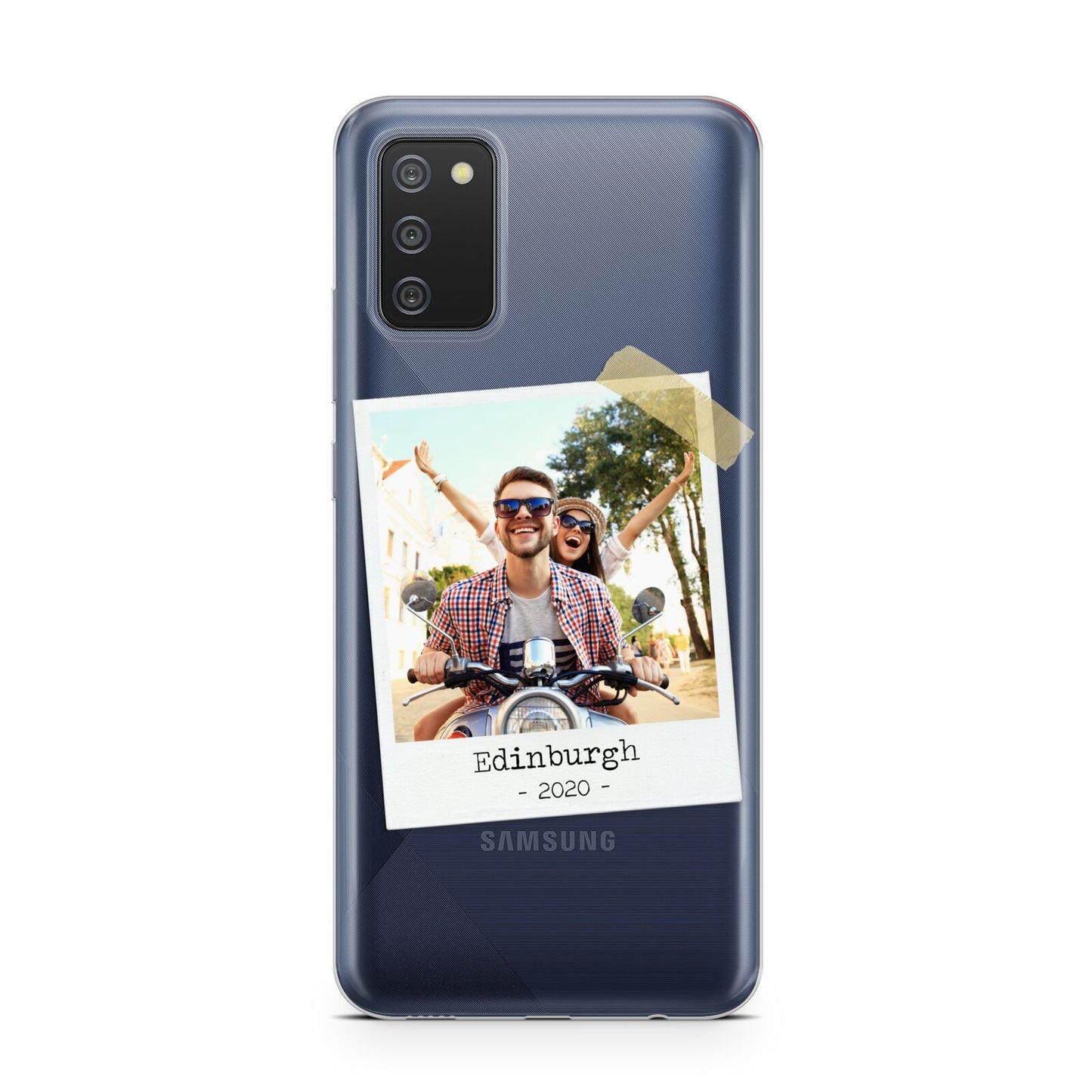 Taped Holiday Snap Photo Upload Samsung A02s Case