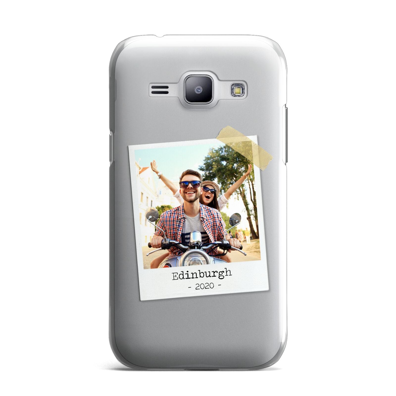 Taped Holiday Snap Photo Upload Samsung Galaxy J1 2015 Case