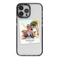 Taped Holiday Snap Photo Upload iPhone 13 Pro Max Black Impact Case on Silver phone