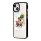 Taped Holiday Snap Photo Upload iPhone 14 Black Impact Case Side Angle on Silver phone