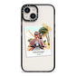 Taped Holiday Snap Photo Upload iPhone 14 Black Impact Case on Silver phone