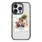 Taped Holiday Snap Photo Upload iPhone 14 Pro Black Impact Case on Silver phone
