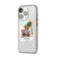 Taped Holiday Snap Photo Upload iPhone 14 Pro Glitter Tough Case Silver Angled Image