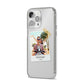 Taped Holiday Snap Photo Upload iPhone 14 Pro Max Clear Tough Case Silver Angled Image