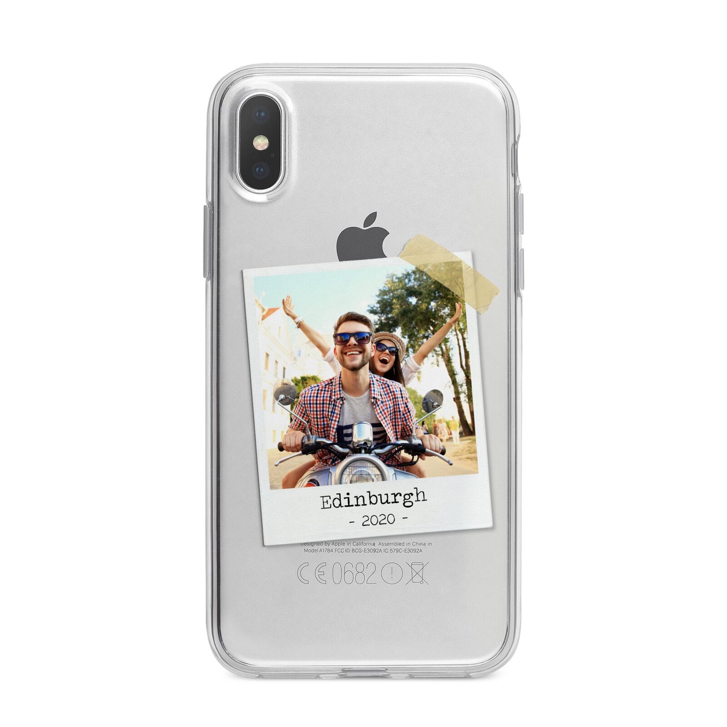 Taped Holiday Snap Photo Upload iPhone X Bumper Case on Silver iPhone Alternative Image 1