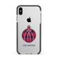 Tartan Christmas Bauble Personalised Apple iPhone Xs Max Impact Case Black Edge on Silver Phone