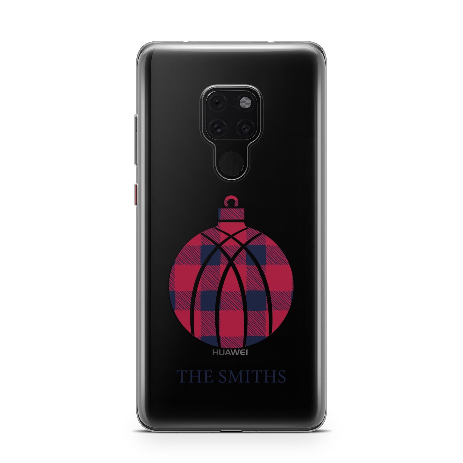 Tartan Christmas Bauble Personalised Huawei Mate 20 Phone Case