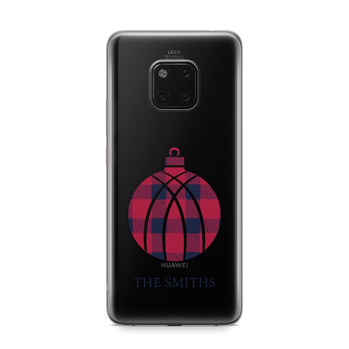 Tartan Christmas Bauble Personalised Huawei Mate 20 Pro Phone Case