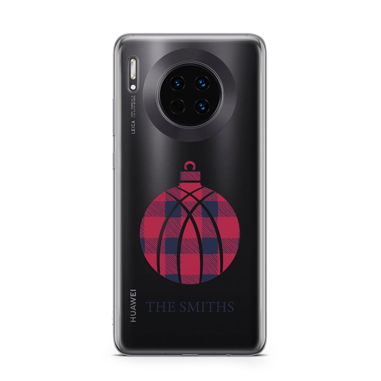 Tartan Christmas Bauble Personalised Huawei Mate 30