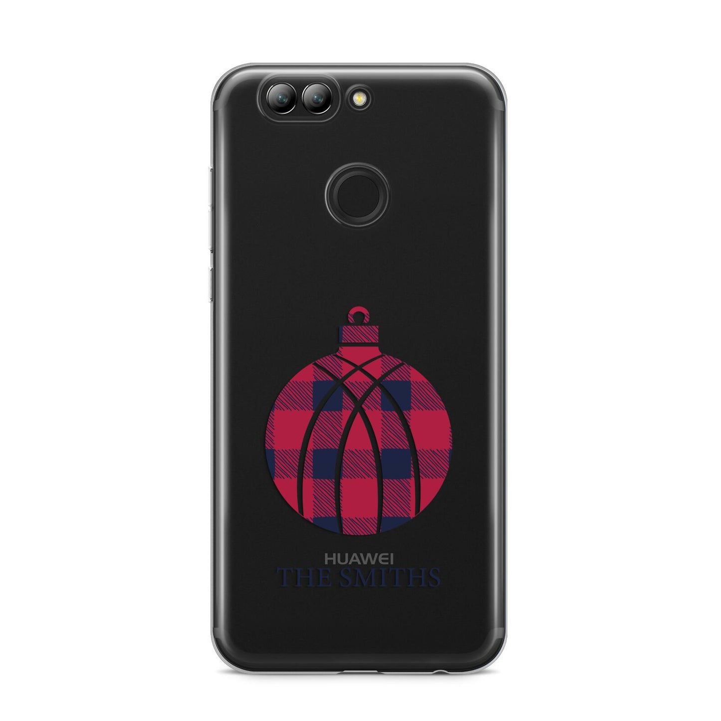 Tartan Christmas Bauble Personalised Huawei Nova 2s Phone Case