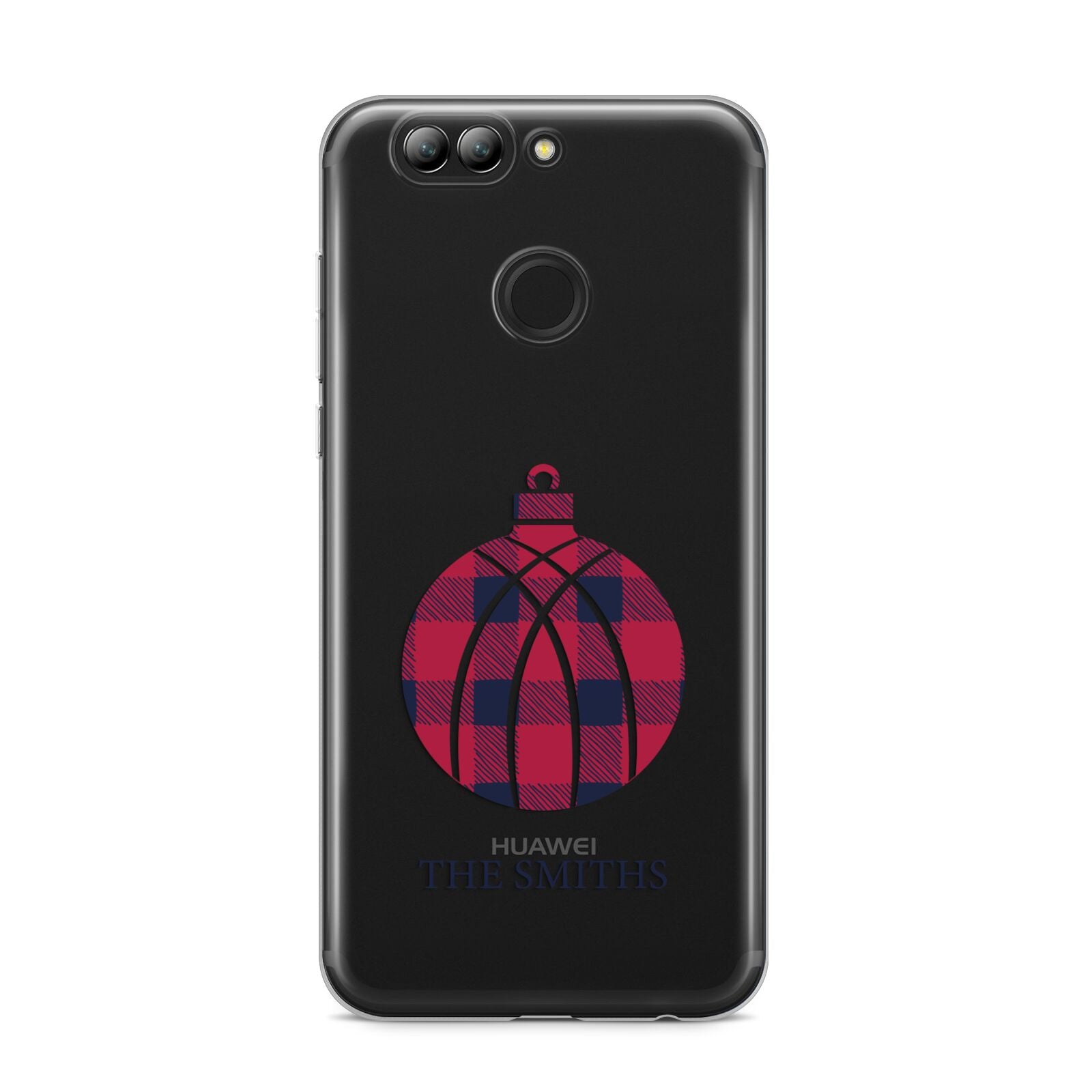 Tartan Christmas Bauble Personalised Huawei Nova 2s Phone Case