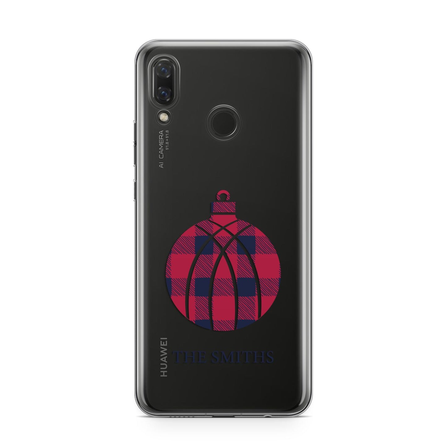 Tartan Christmas Bauble Personalised Huawei Nova 3 Phone Case