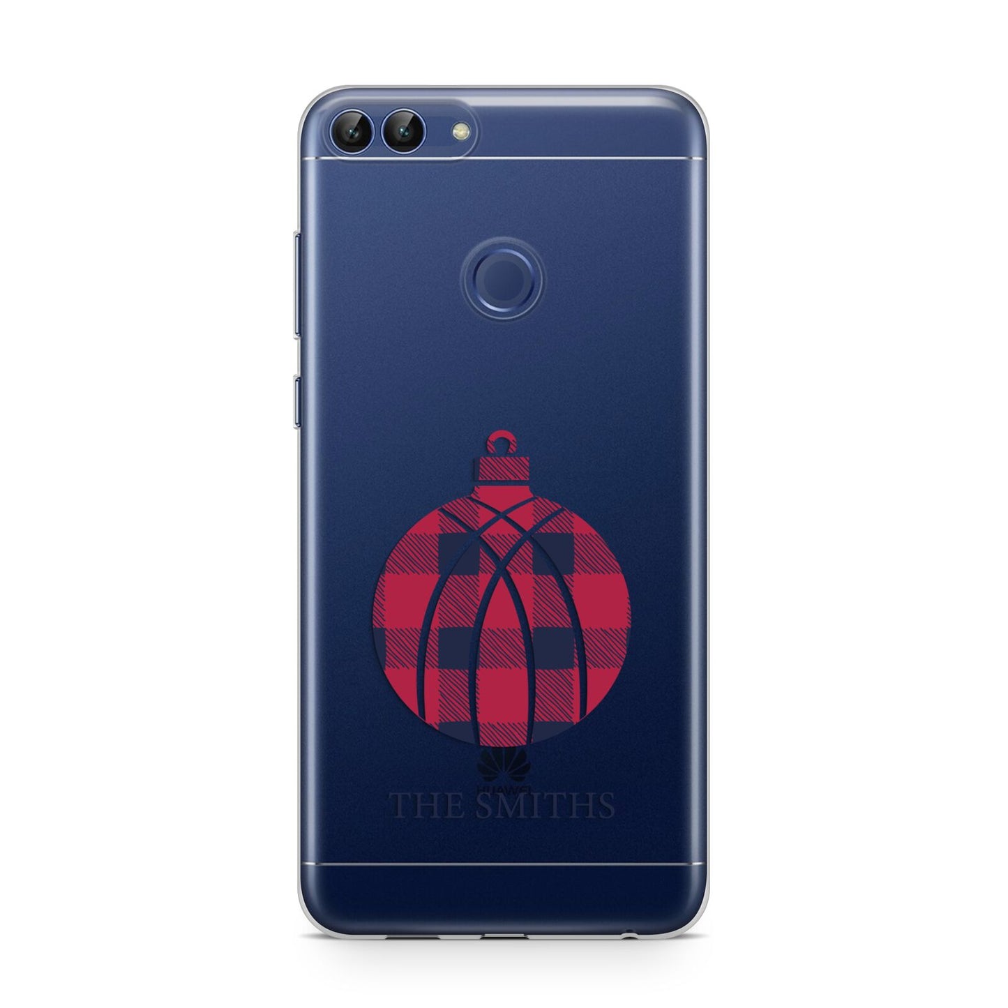 Tartan Christmas Bauble Personalised Huawei P Smart Case