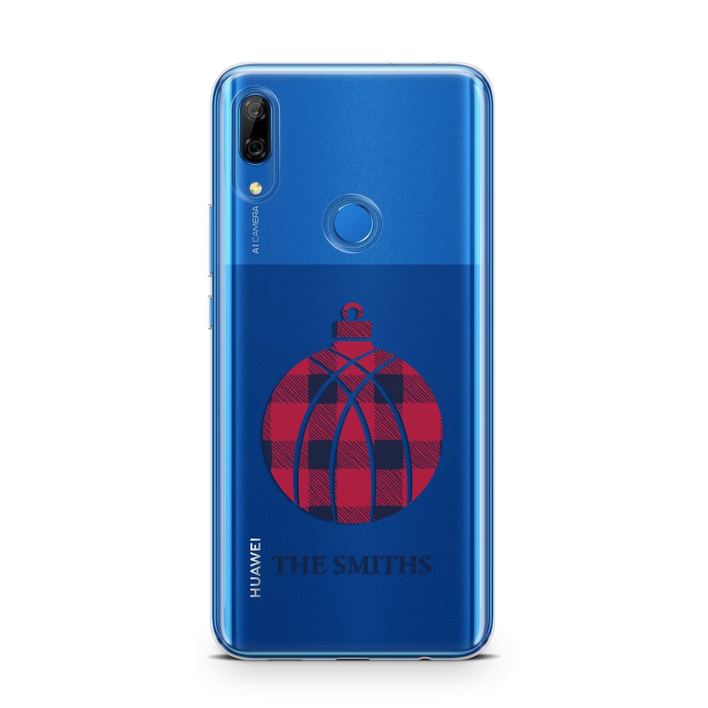 Tartan Christmas Bauble Personalised Huawei P Smart Z