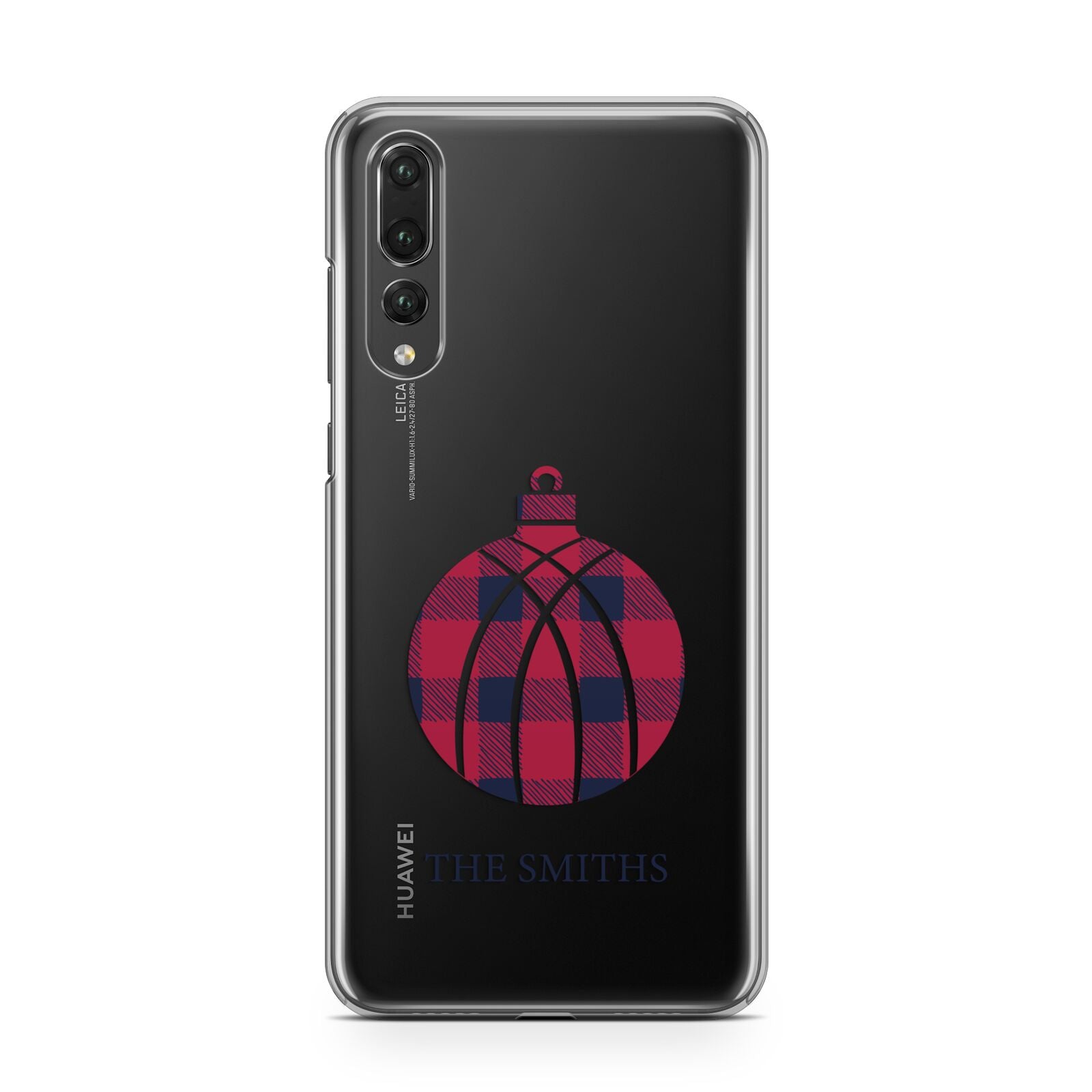 Tartan Christmas Bauble Personalised Huawei P20 Pro Phone Case