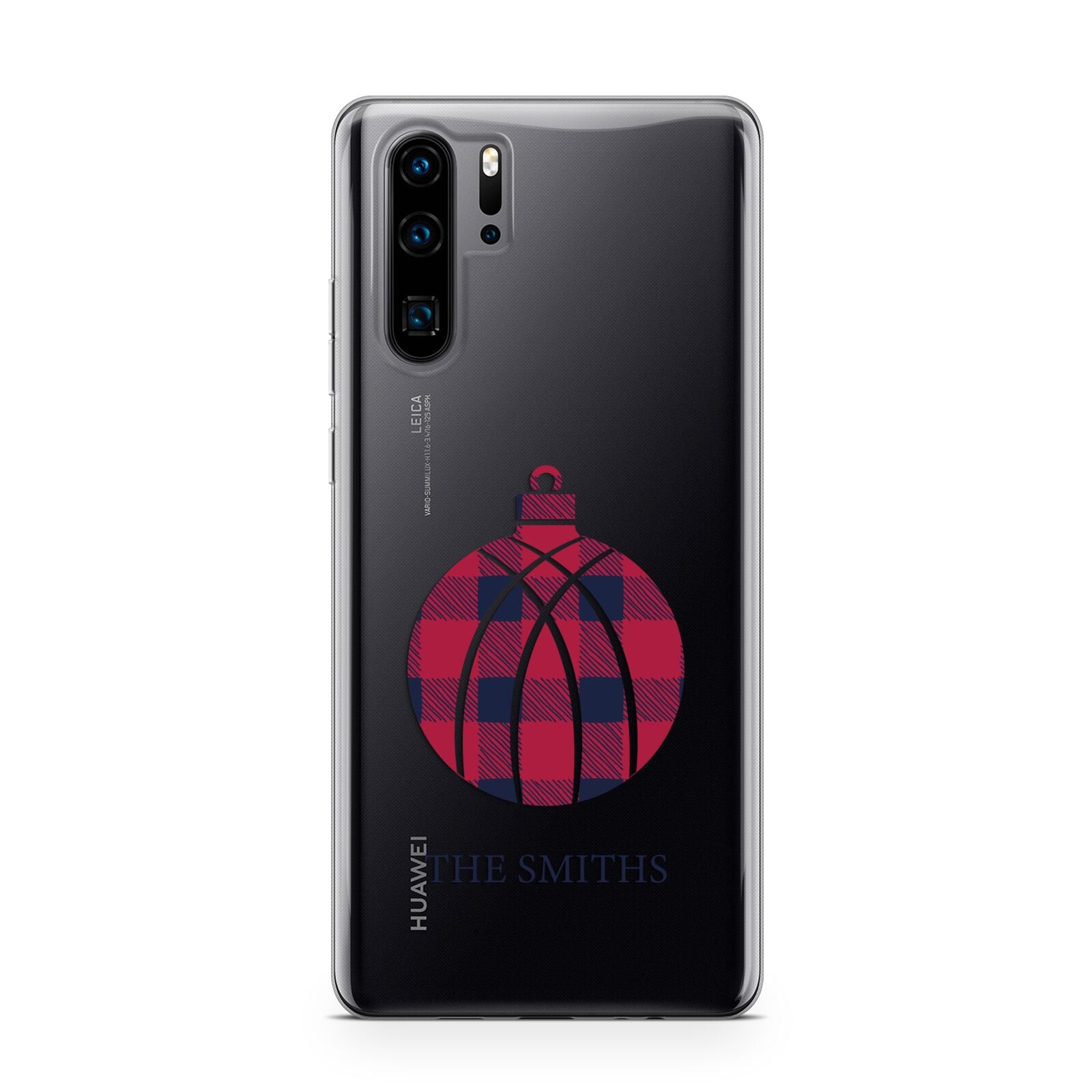 Tartan Christmas Bauble Personalised Huawei P30 Pro Phone Case