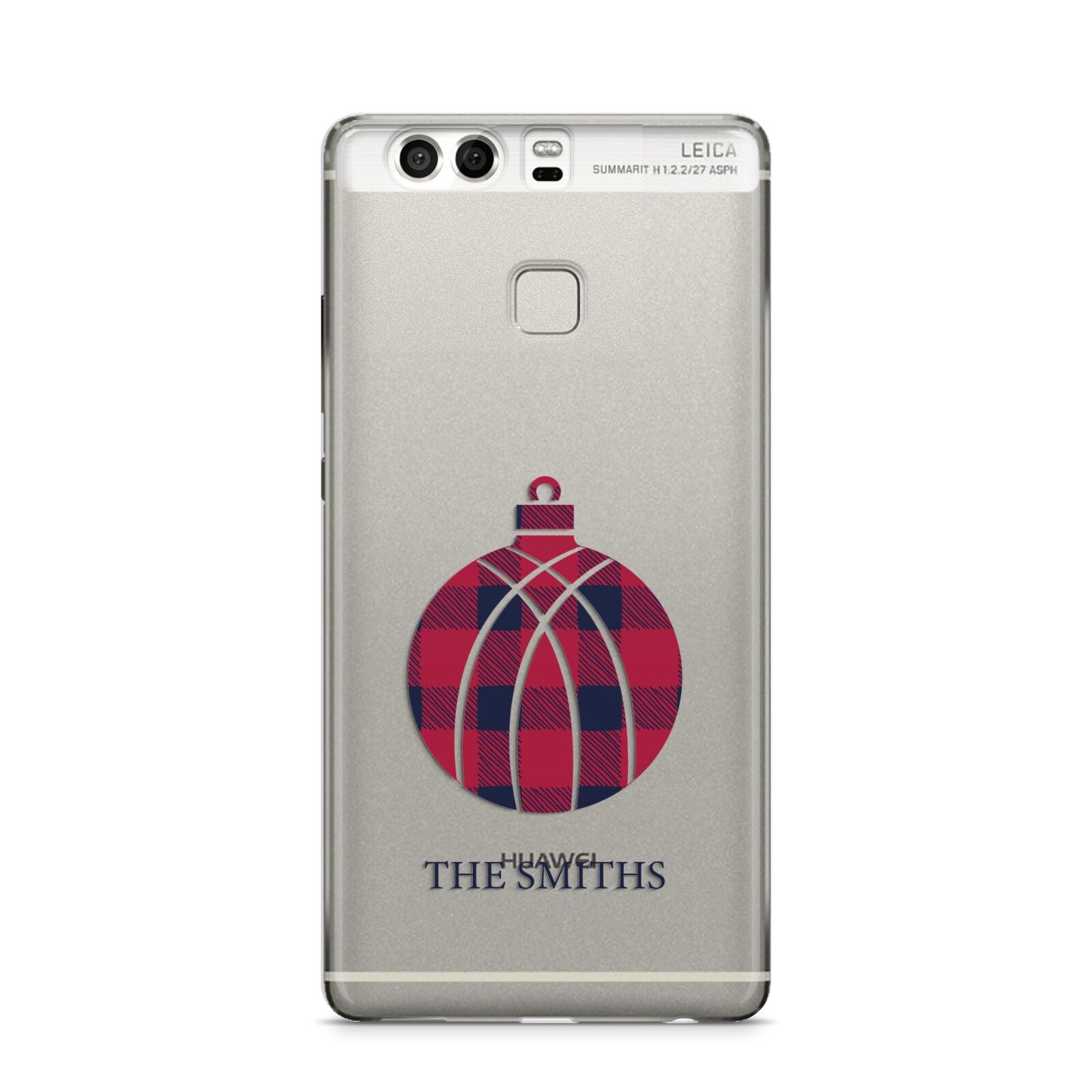 Tartan Christmas Bauble Personalised Huawei P9 Case