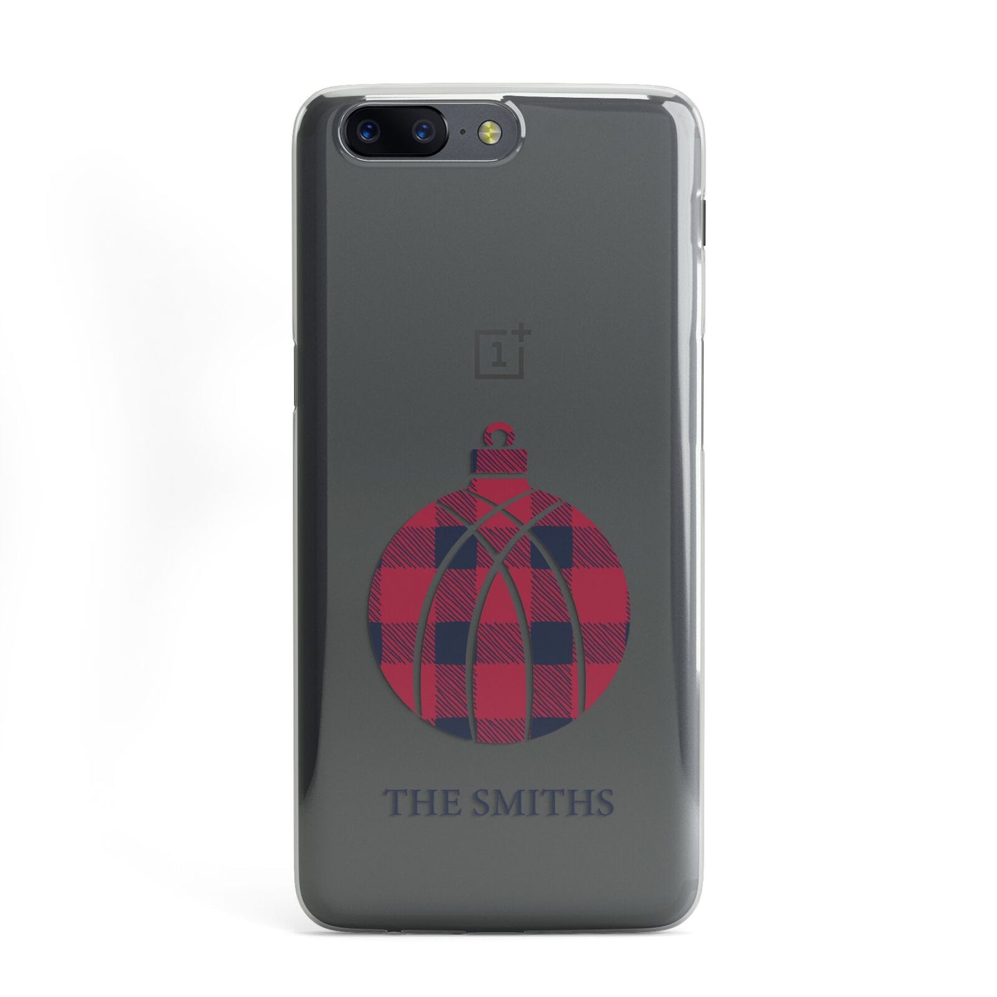 Tartan Christmas Bauble Personalised OnePlus Case