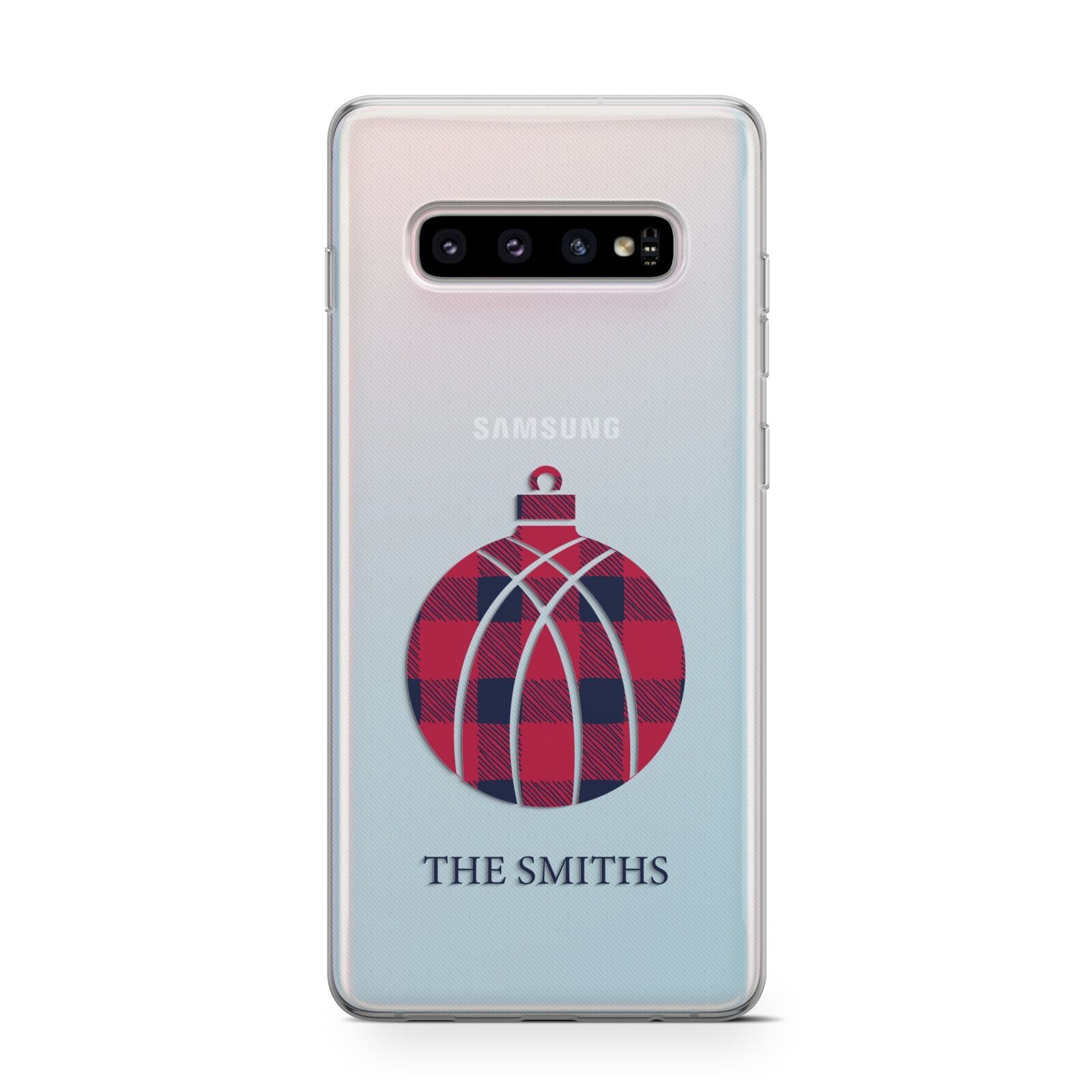 Tartan Christmas Bauble Personalised Protective Samsung Galaxy Case