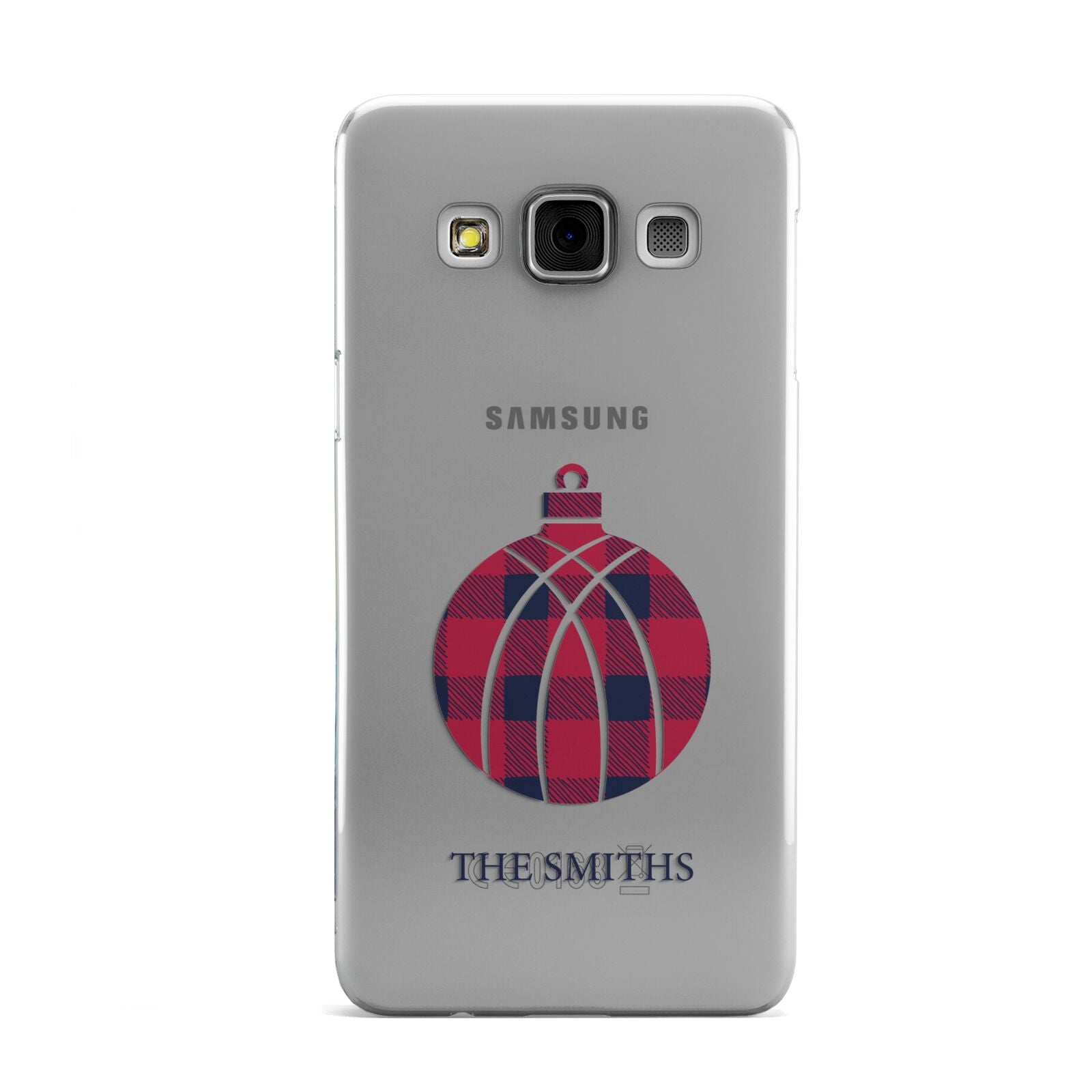 Tartan Christmas Bauble Personalised Samsung Galaxy A3 Case