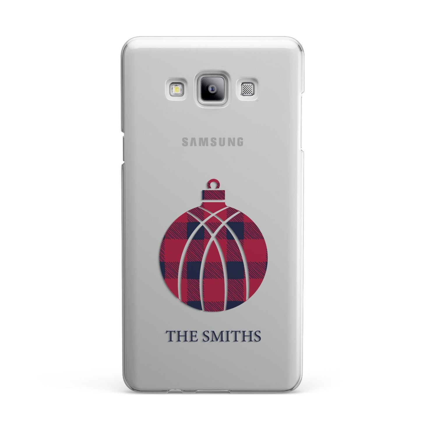 Tartan Christmas Bauble Personalised Samsung Galaxy A7 2015 Case