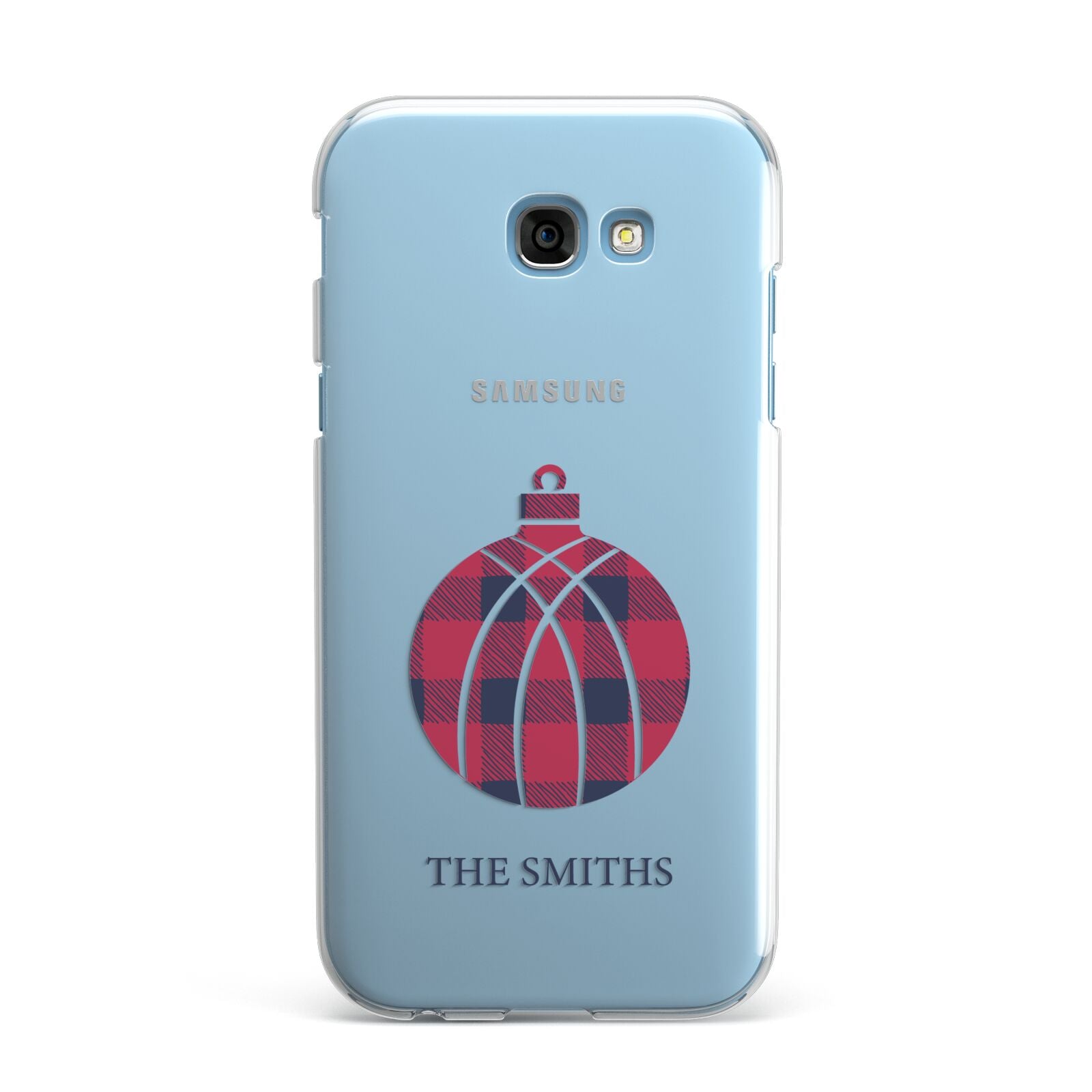 Tartan Christmas Bauble Personalised Samsung Galaxy A7 2017 Case