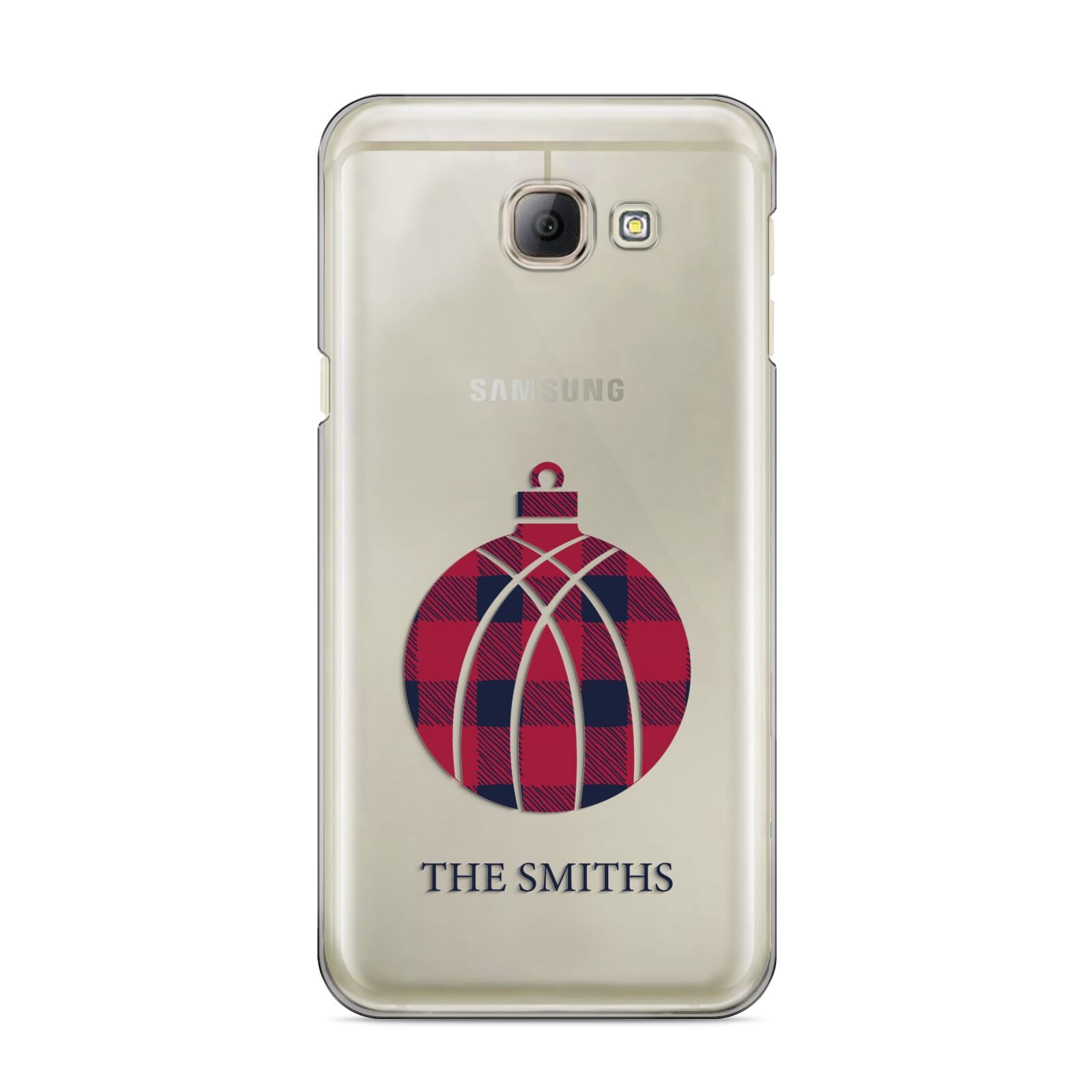 Tartan Christmas Bauble Personalised Samsung Galaxy A8 2016 Case