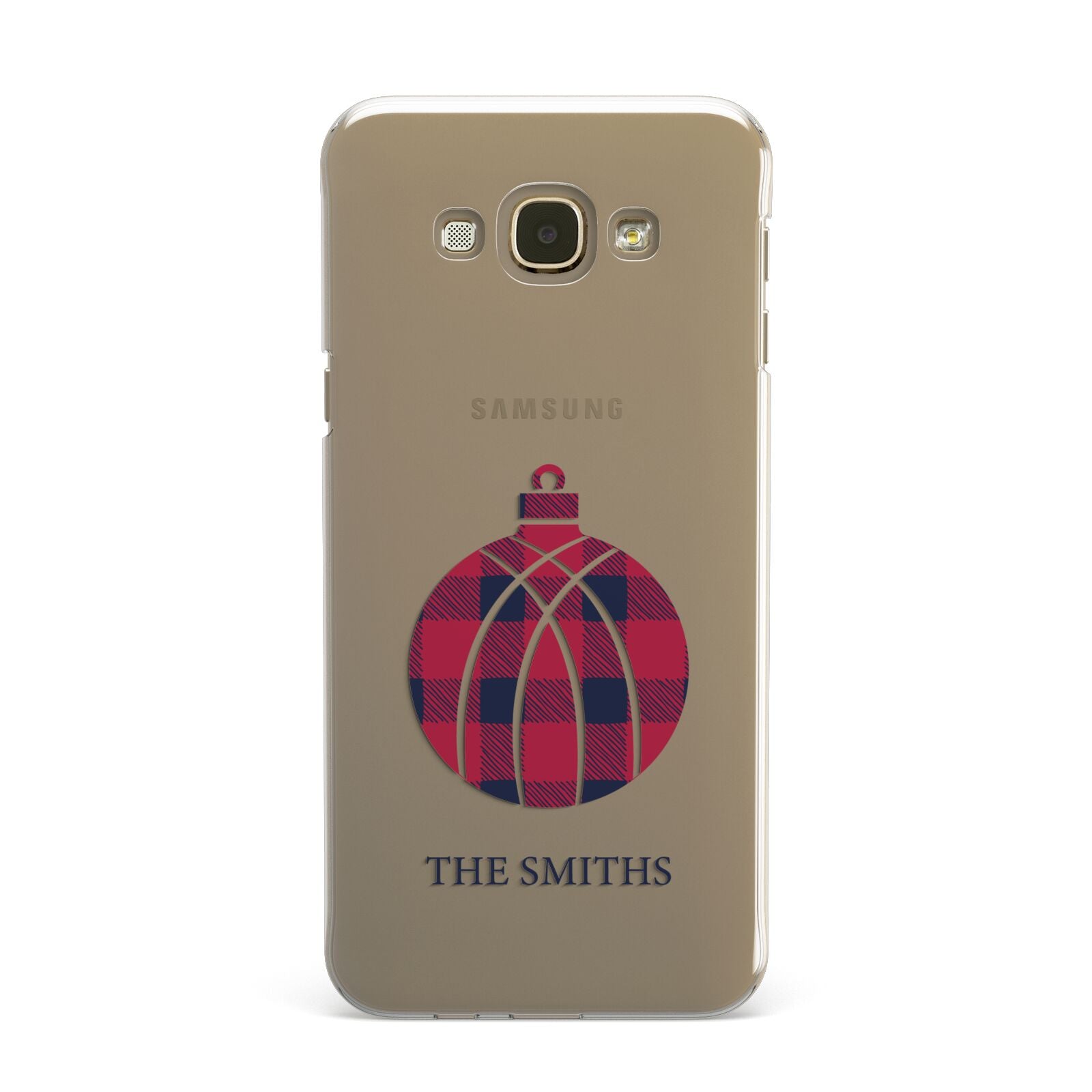 Tartan Christmas Bauble Personalised Samsung Galaxy A8 Case