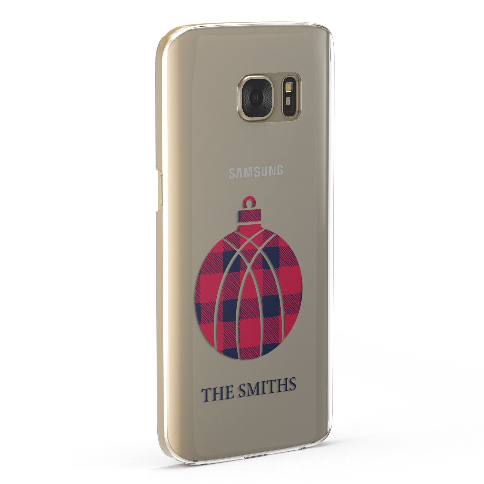 Tartan Christmas Bauble Personalised Samsung Galaxy Case Fourty Five Degrees