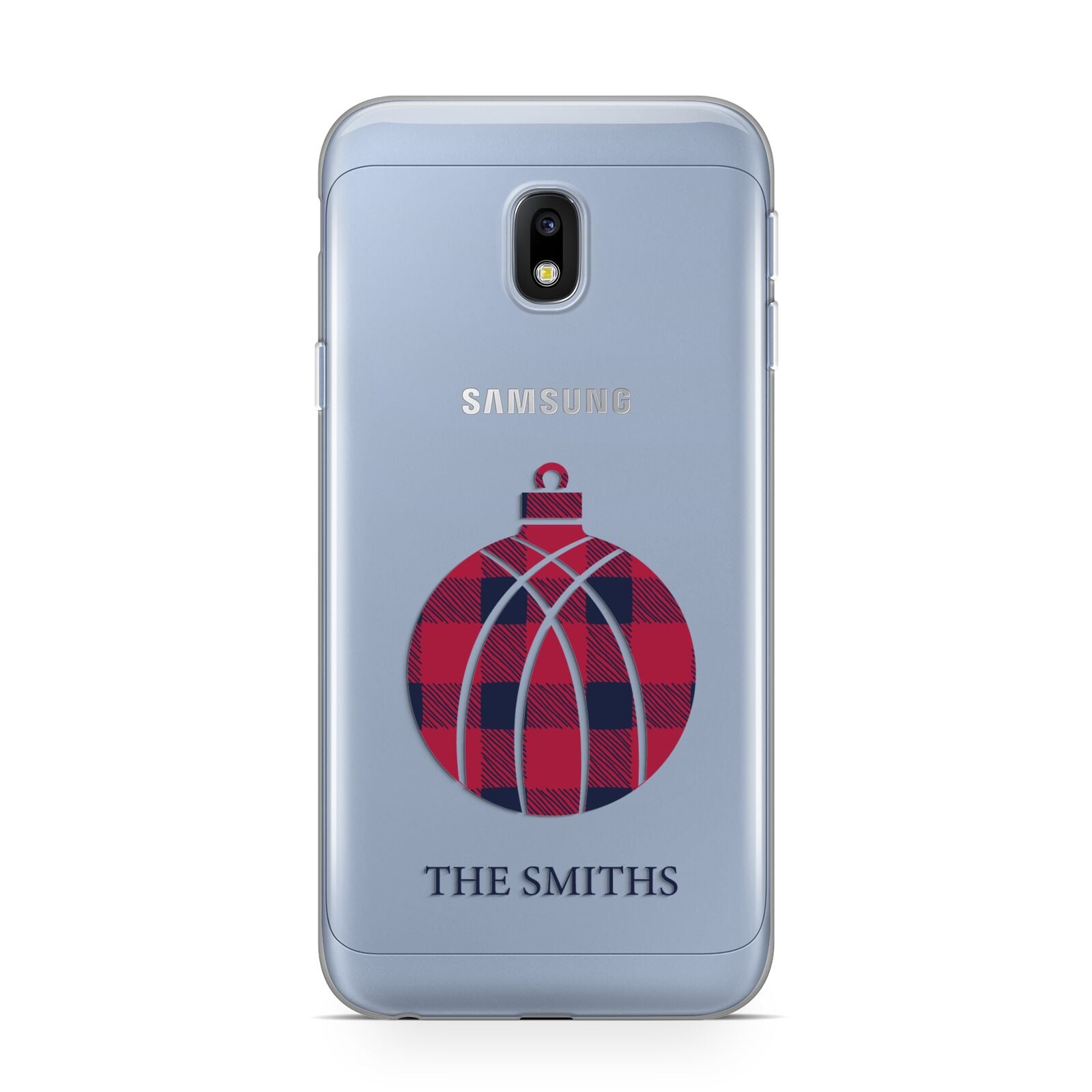 Tartan Christmas Bauble Personalised Samsung Galaxy J3 2017 Case