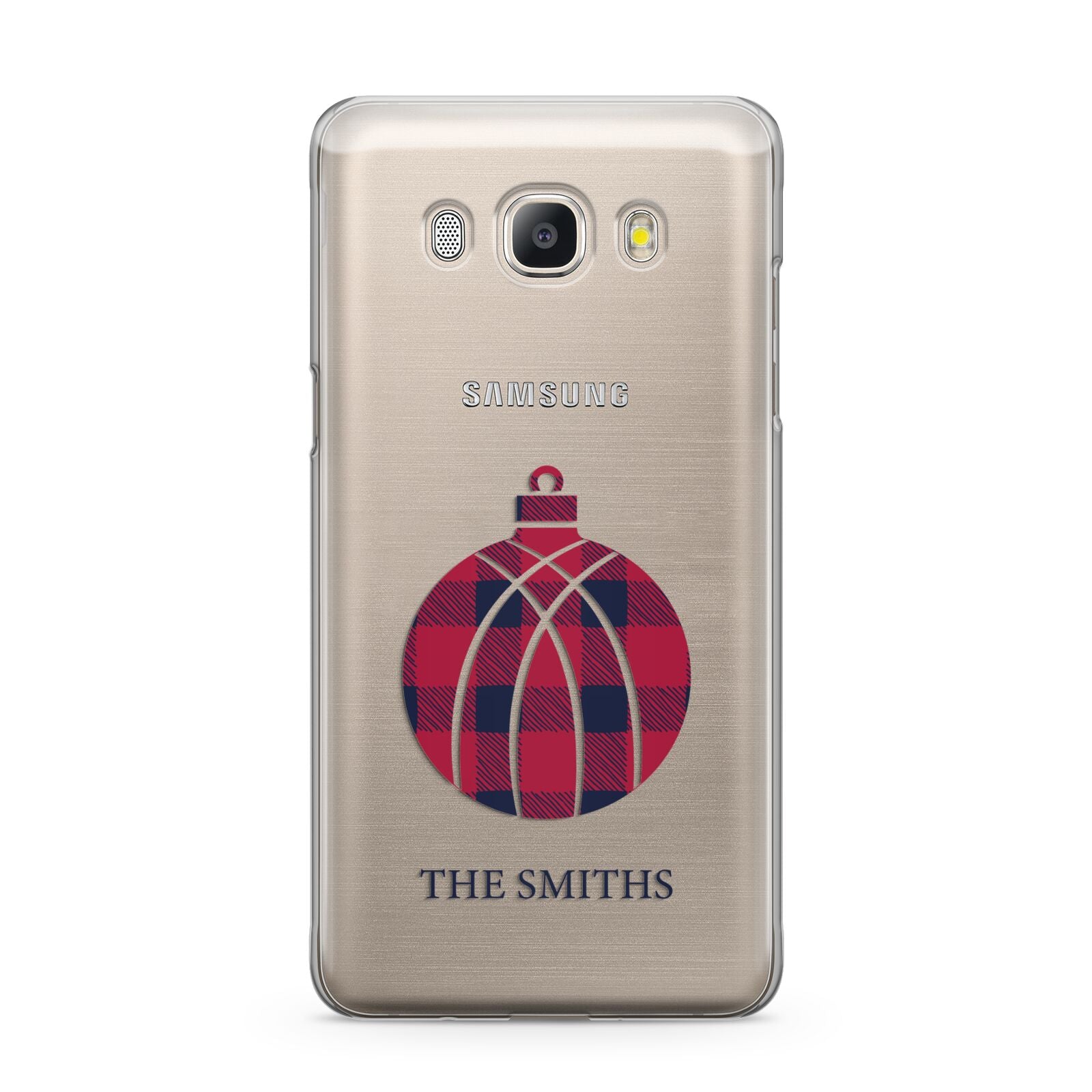 Tartan Christmas Bauble Personalised Samsung Galaxy J5 2016 Case