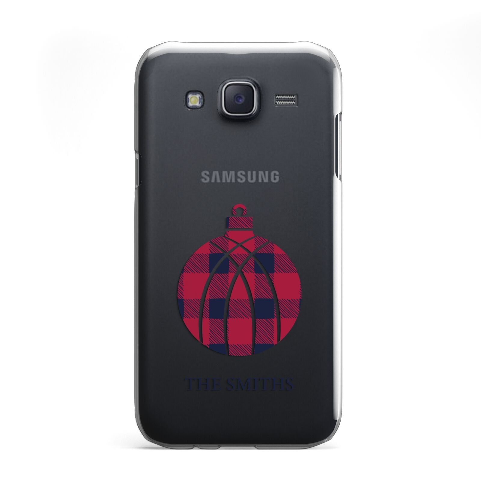 Tartan Christmas Bauble Personalised Samsung Galaxy J5 Case