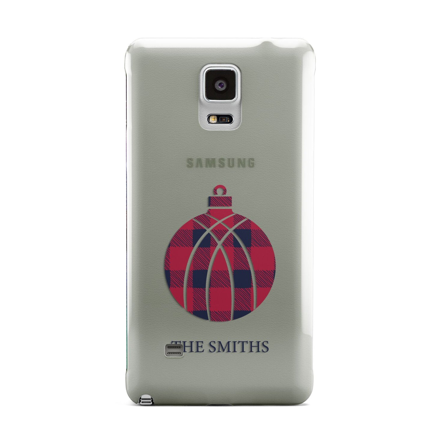 Tartan Christmas Bauble Personalised Samsung Galaxy Note 4 Case