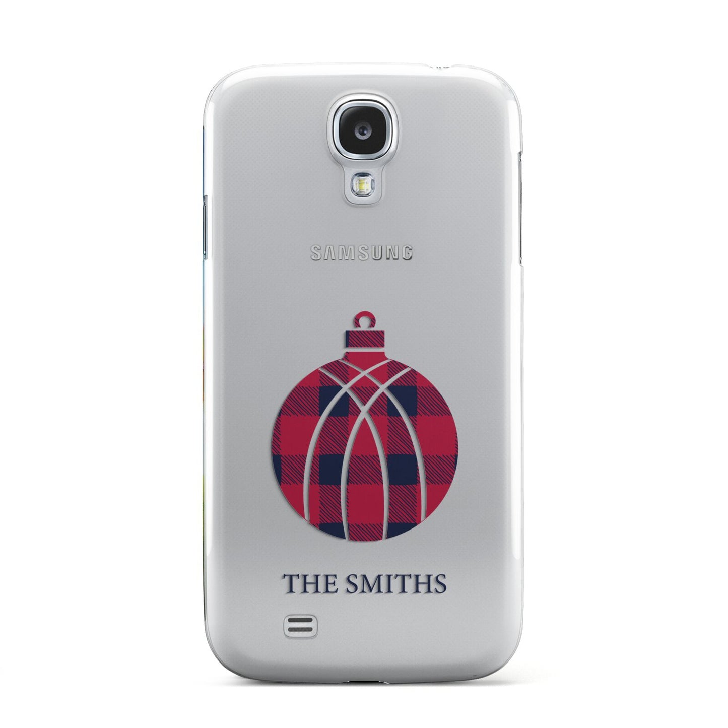 Tartan Christmas Bauble Personalised Samsung Galaxy S4 Case