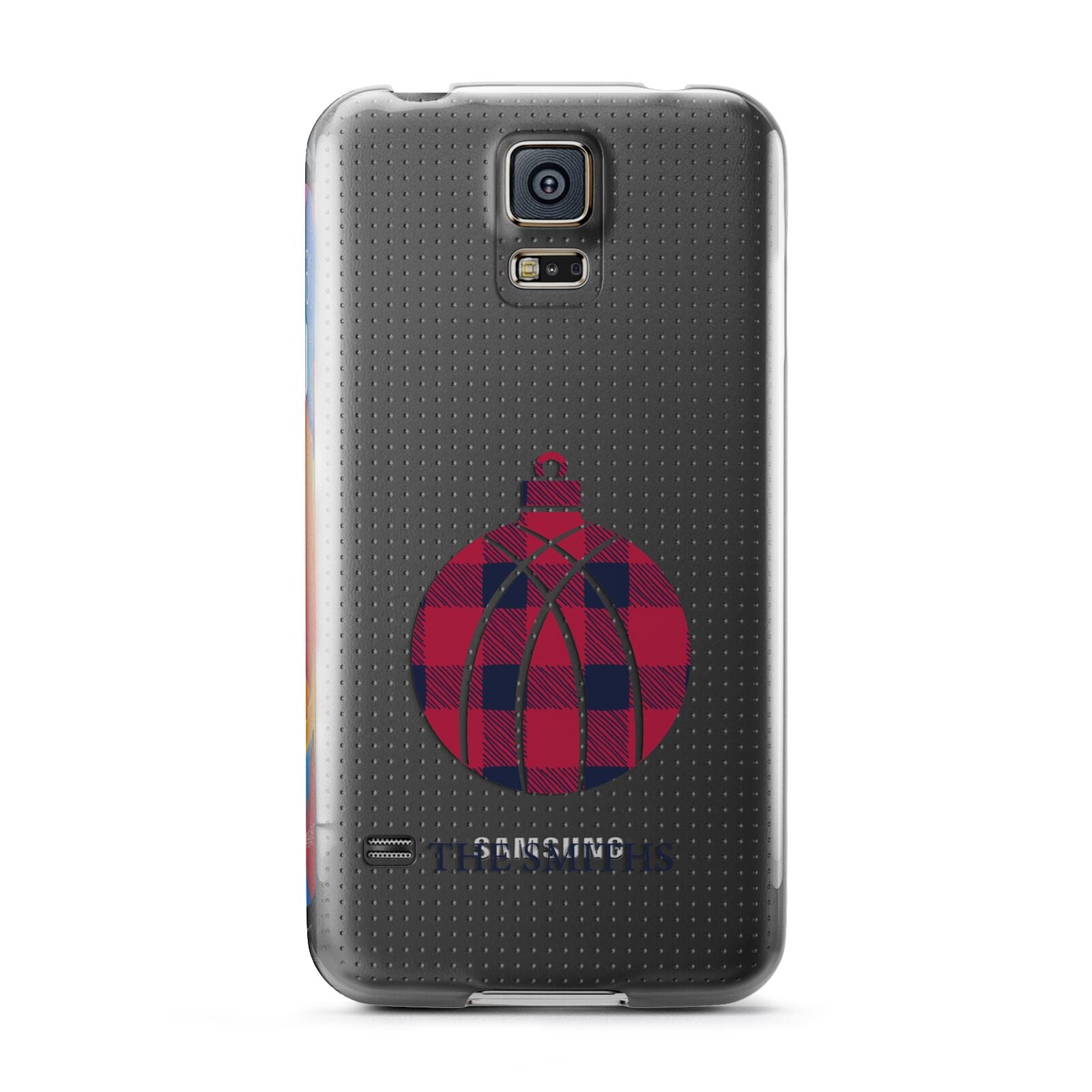 Tartan Christmas Bauble Personalised Samsung Galaxy S5 Case