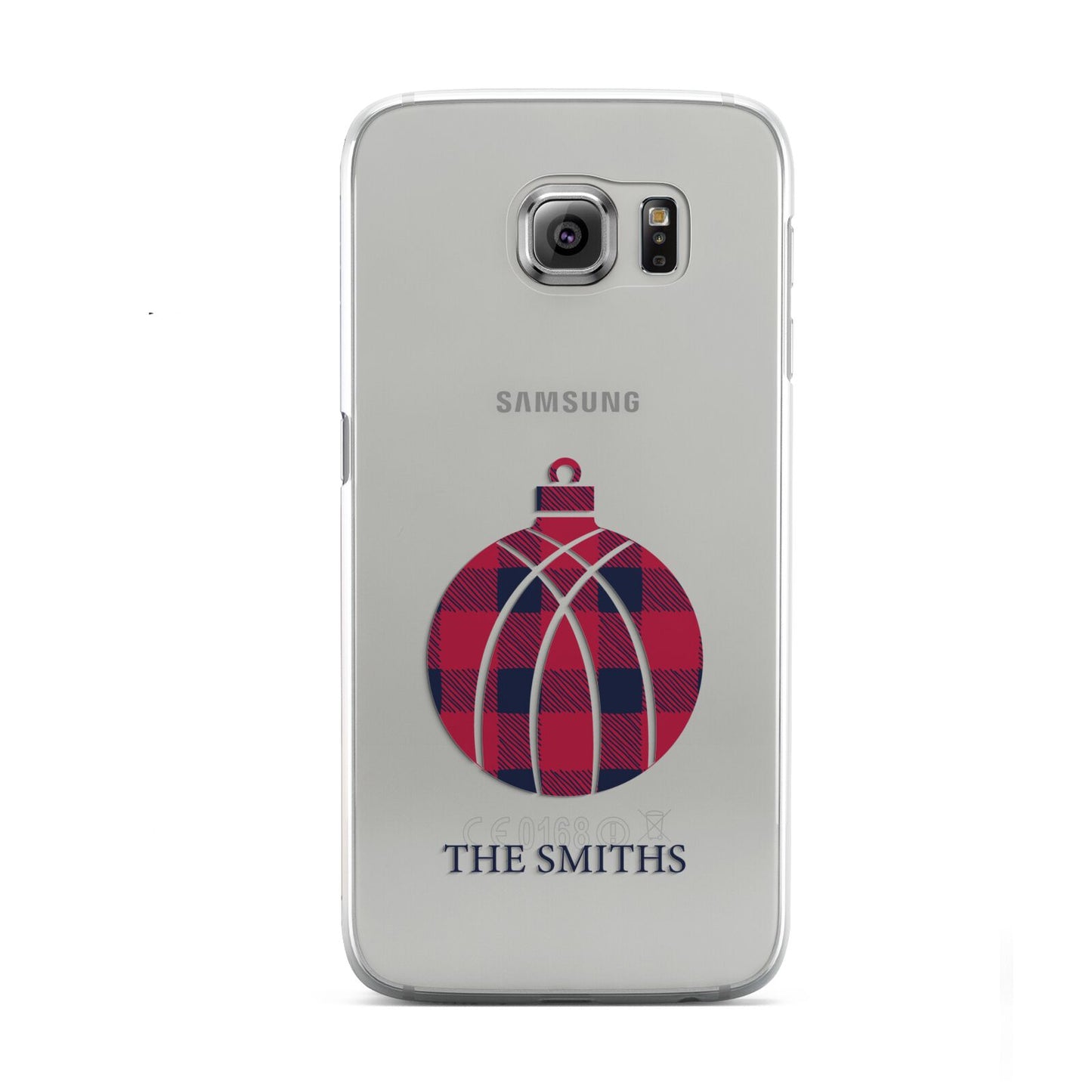 Tartan Christmas Bauble Personalised Samsung Galaxy S6 Case