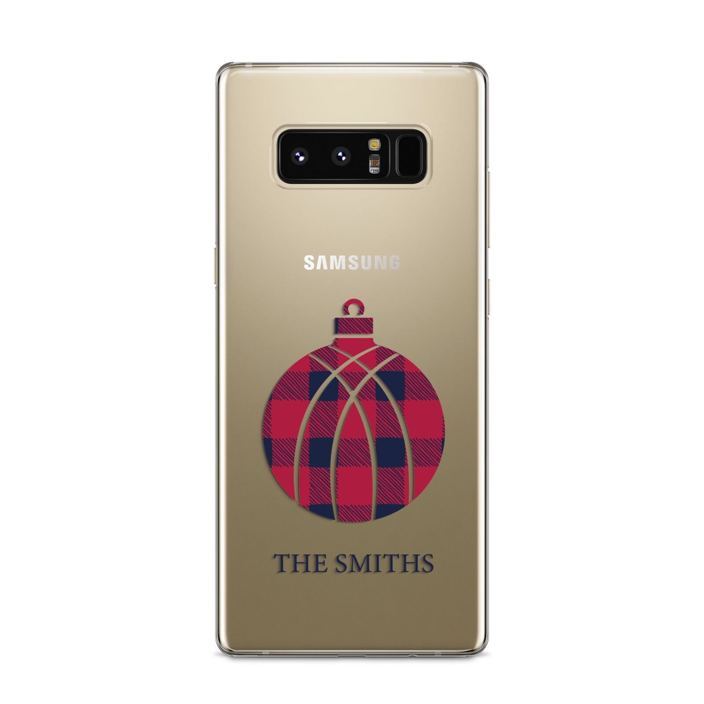 Tartan Christmas Bauble Personalised Samsung Galaxy S8 Case