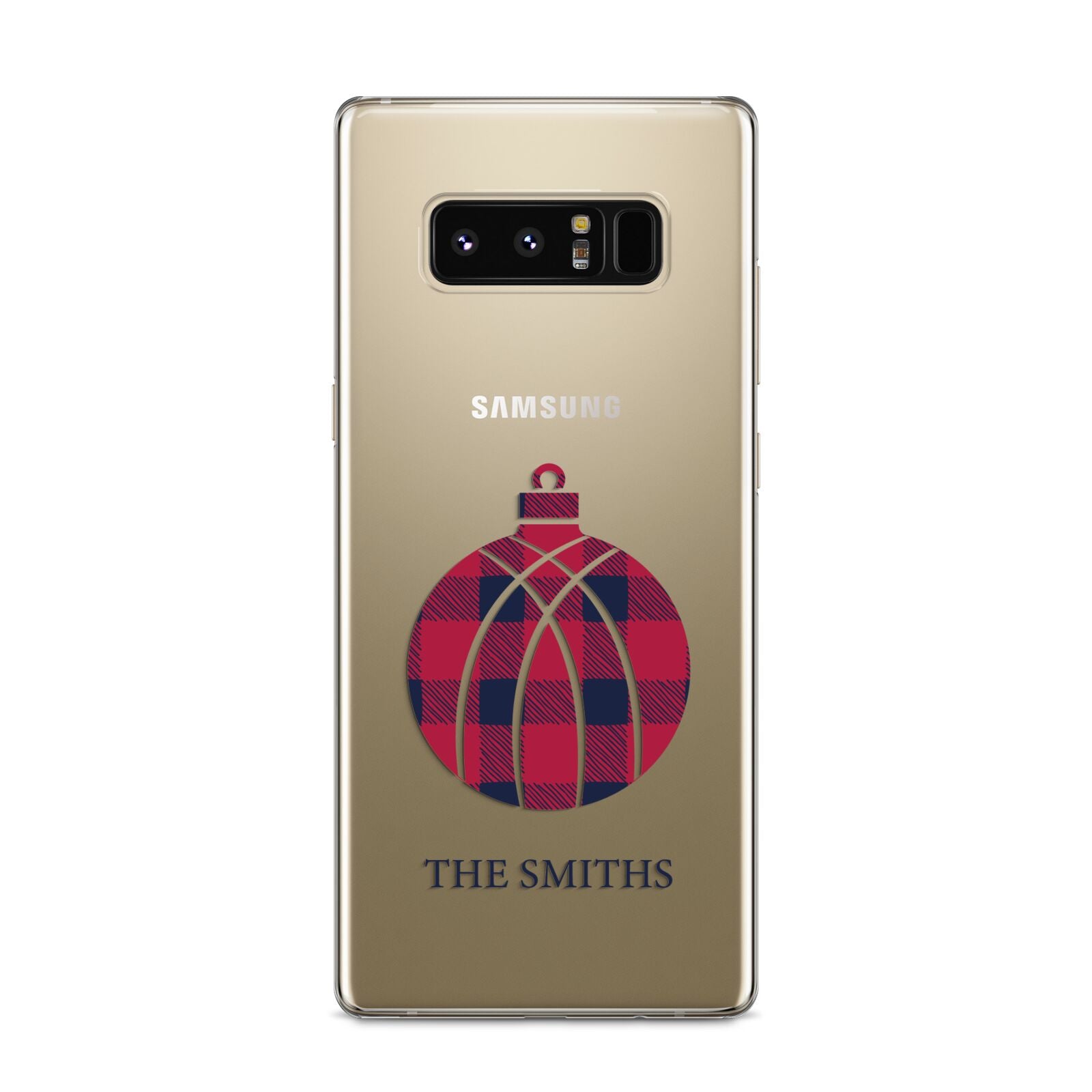 Tartan Christmas Bauble Personalised Samsung Galaxy S8 Case