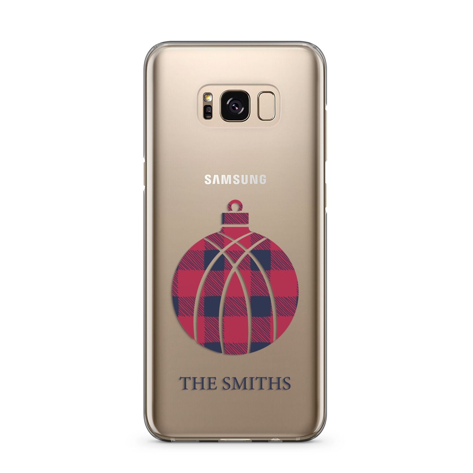 Tartan Christmas Bauble Personalised Samsung Galaxy S8 Plus Case