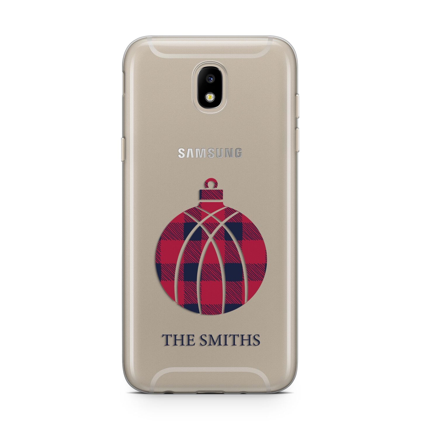 Tartan Christmas Bauble Personalised Samsung J5 2017 Case