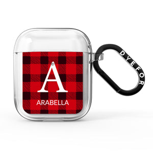 Tartan Christmas Personalised AirPods Case