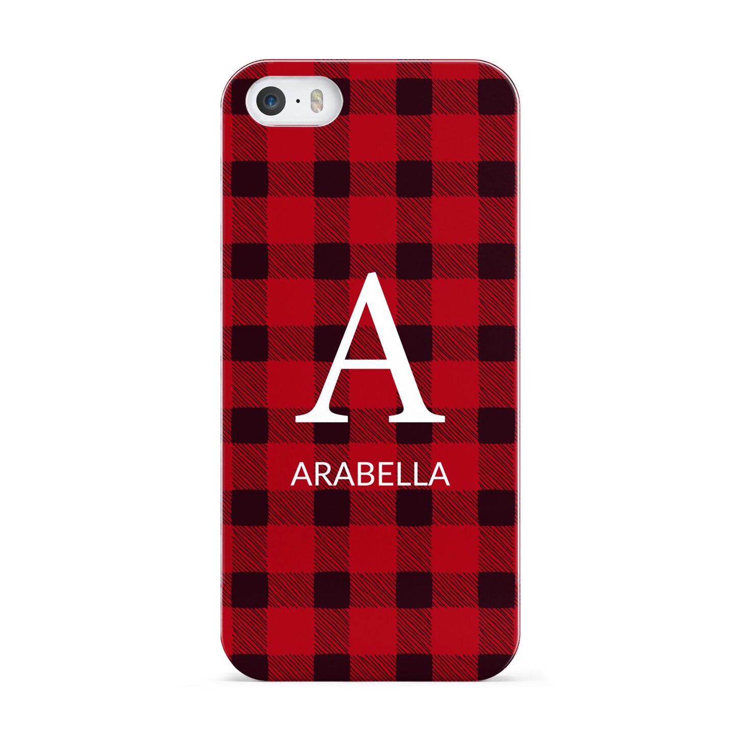 Tartan Christmas Personalised Apple iPhone 5 Case