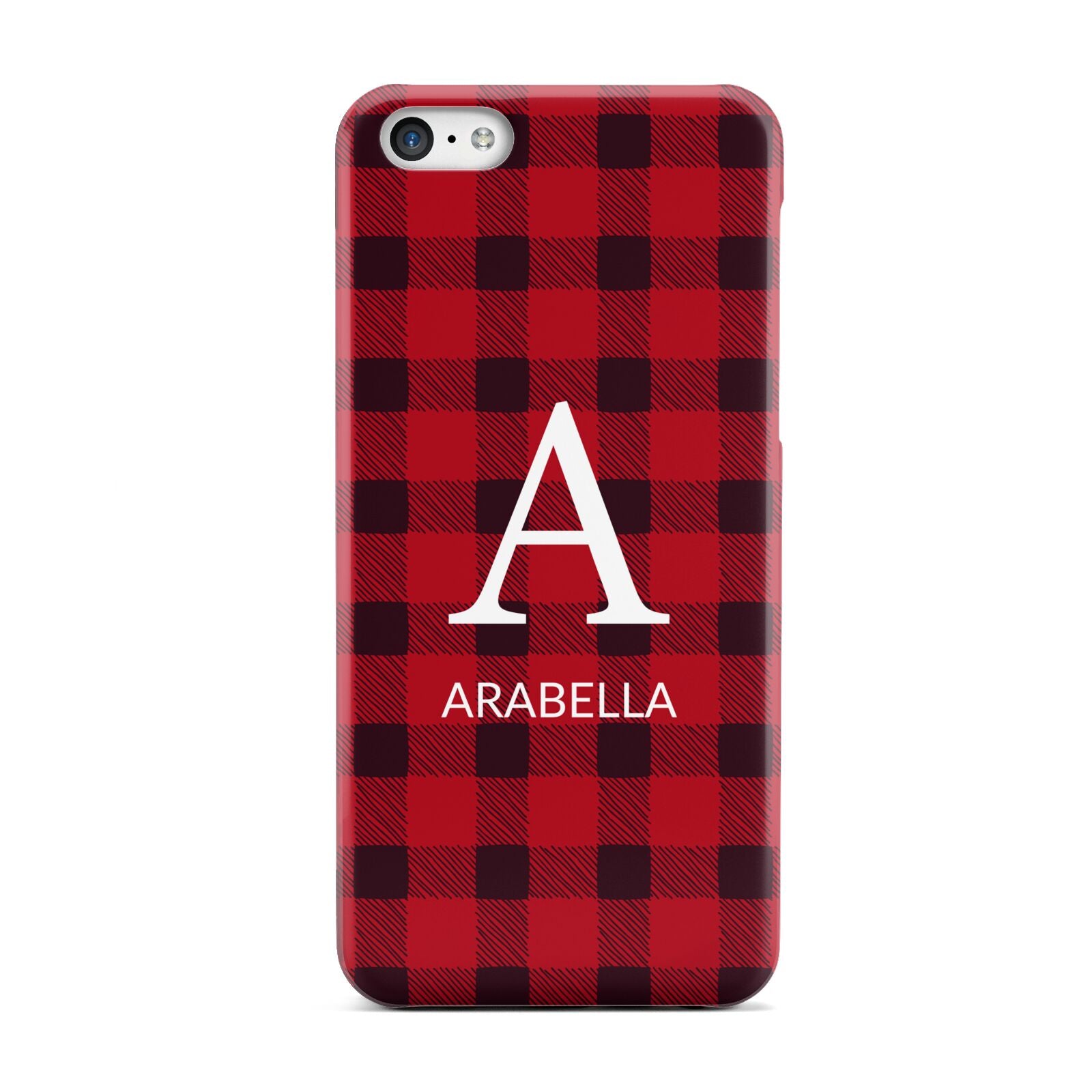 Tartan Christmas Personalised Apple iPhone 5c Case